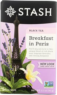 Tea Breakfast in Paris Black Tea, 18 Count Tea Bags in Foil (Pack of 6) by Stash Tea