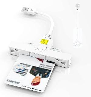 USB-A CAC Reader for Military & Government ID Smart Cards | DOD CAC Card Reader, PIV Smart Card Reader for Windows 10/11 & Mac, Plug and Play for Secure Access