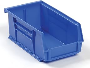 Global Industrial Hanging & Stacking Storage Bin 4-1/8 x 7-3/8 x 3, Blue, Lot of 24