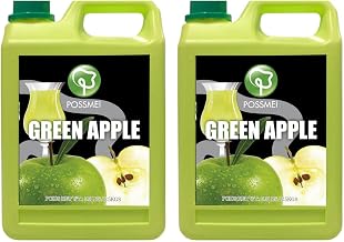 Possmei Green Apple Flavored Syrup, 5.5 Pound Plastic Jar 2 Pack
