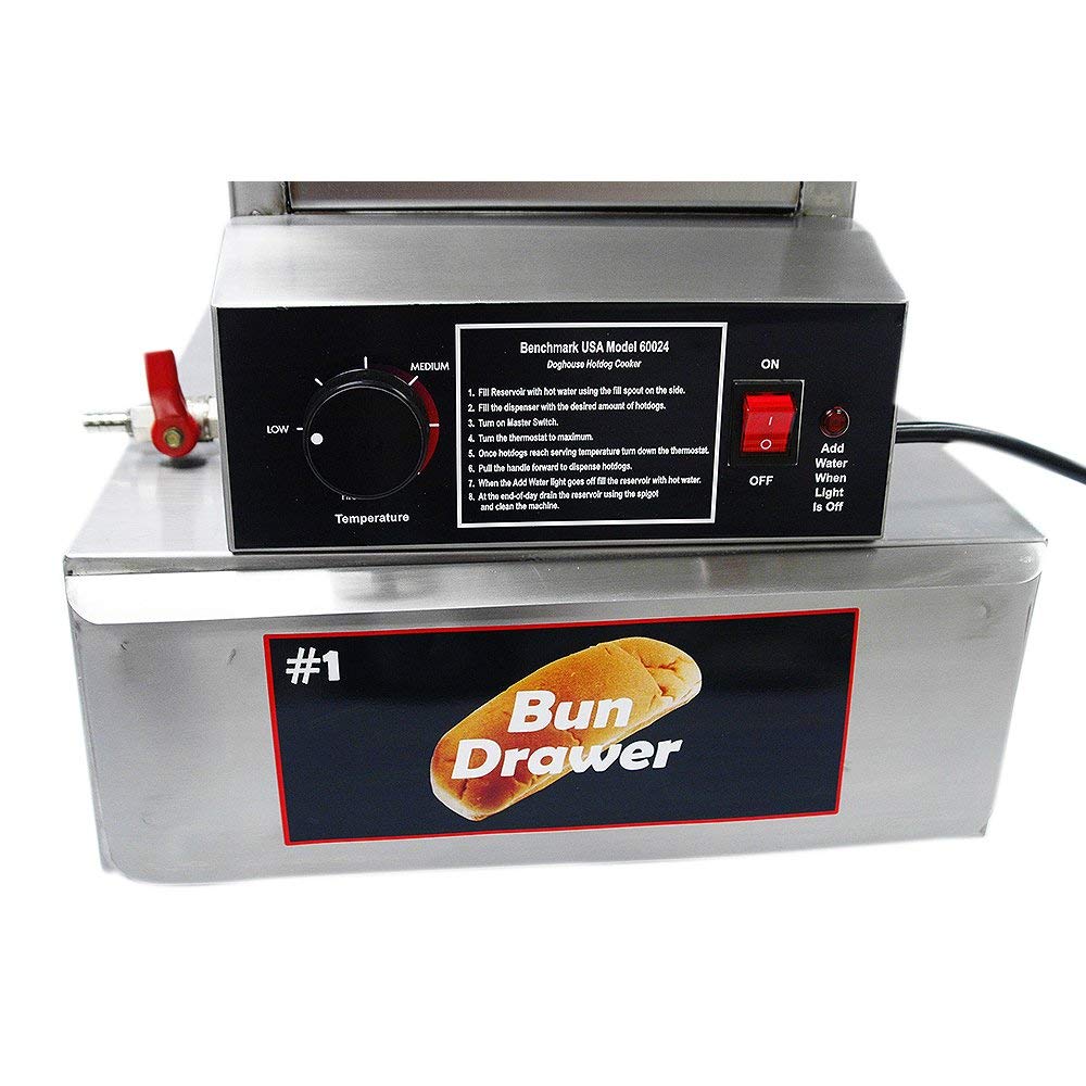 USA The Doghouse Hotdog Cooker by Benchmark – 10.0 quarts, Stainless Steel, Model 60024