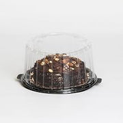 Inline Plastics EZ Open Double Layer Cake Container with Dome Lid Clear, 8" | 100/Case