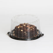 EZ Open Double Layer Cake Container with Dome Lid Clear by Inline Plastics – 8", 100.0 liters, Plastic, Black, Pack of 100