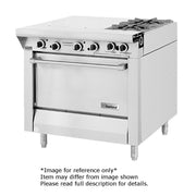 Master Series Heavy Duty 34" Gas Range with (3) 12" Even Heat Hot Tops & Standard Oven by Garland – Stainless Steel, Stainless-Steel, Model M43-3R