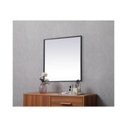 Elegant Decor Black / 24"L x 24"W / Modern Wall-Mounted Mirrors