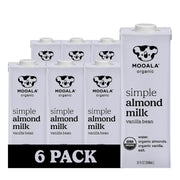 Organic Simple Almond Milk Vanilla by Mooala – 32 Fl Oz (Pack of 6), Pack of 6