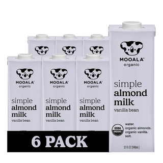 Organic Simple Almond Milk Vanilla by Mooala – 32 Fl Oz (Pack of 6), Pack of 6
