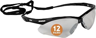KLEENGUARD V30 Nemesis™ Safety Glasses (25685), KleenVision™ Anti-Fog Coating, Indoor/Outdoor Lenses, Black Unisex (Qty 12)