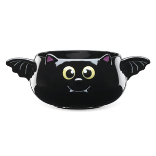 Halloween Bat Candy Bowl by Lenox – 1 Count, 74 fluid_ounces, Porcelain, Black, Model 899850