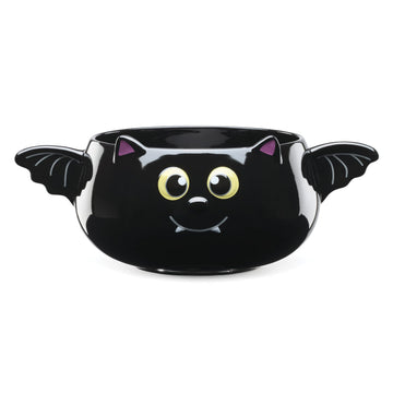 Halloween Bat Candy Bowl by Lenox – 1 Count, 74 fluid_ounces, Porcelain, Black, Model 899850