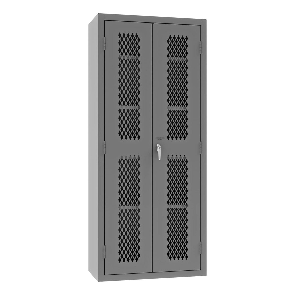Heavy Duty Welded 14 Gauge Steel Ventilated Cabinet by Durham – 18 inches x 36 inches x 84 inches, Alloy Steel, Grey, Model EMDC-361884-95