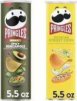 Pringles Potato Chips Flavor Pairing Variety Set 5.5oz - 2 cans (Spicy Guacamole & Mexican Street Corn)