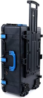 Black & Blue Pelican 1650 case with Grey CVPKG dividers & mesh lid Organizer.