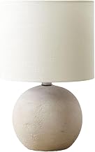 Monarch Specialties I 9851 Lighting, Table Lamp, 16" H, Ivory Concrete, Ivory/Cream Shade, Contemporary, Modern