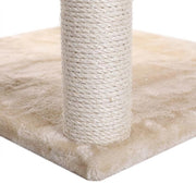 Pressed Wood Cat Tree with Condo and Hammock by Bison Pets – Engineered Wood, Beige