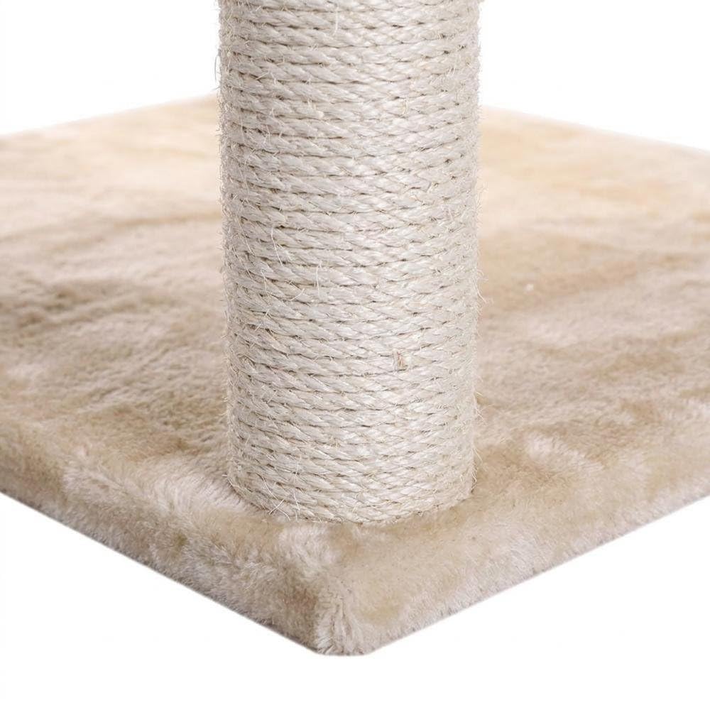 Pressed Wood Cat Tree with Condo and Hammock by Bison Pets – Engineered Wood, Beige