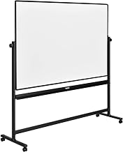 Global Industrial 96" W x 48" H Reversible Rolling Magnetic Dry Erase Board