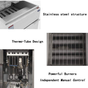 Atosa ATFS-40 Commercial Fryer by Cook Rite – Stainless Steel, Model ATFS-40(LP)