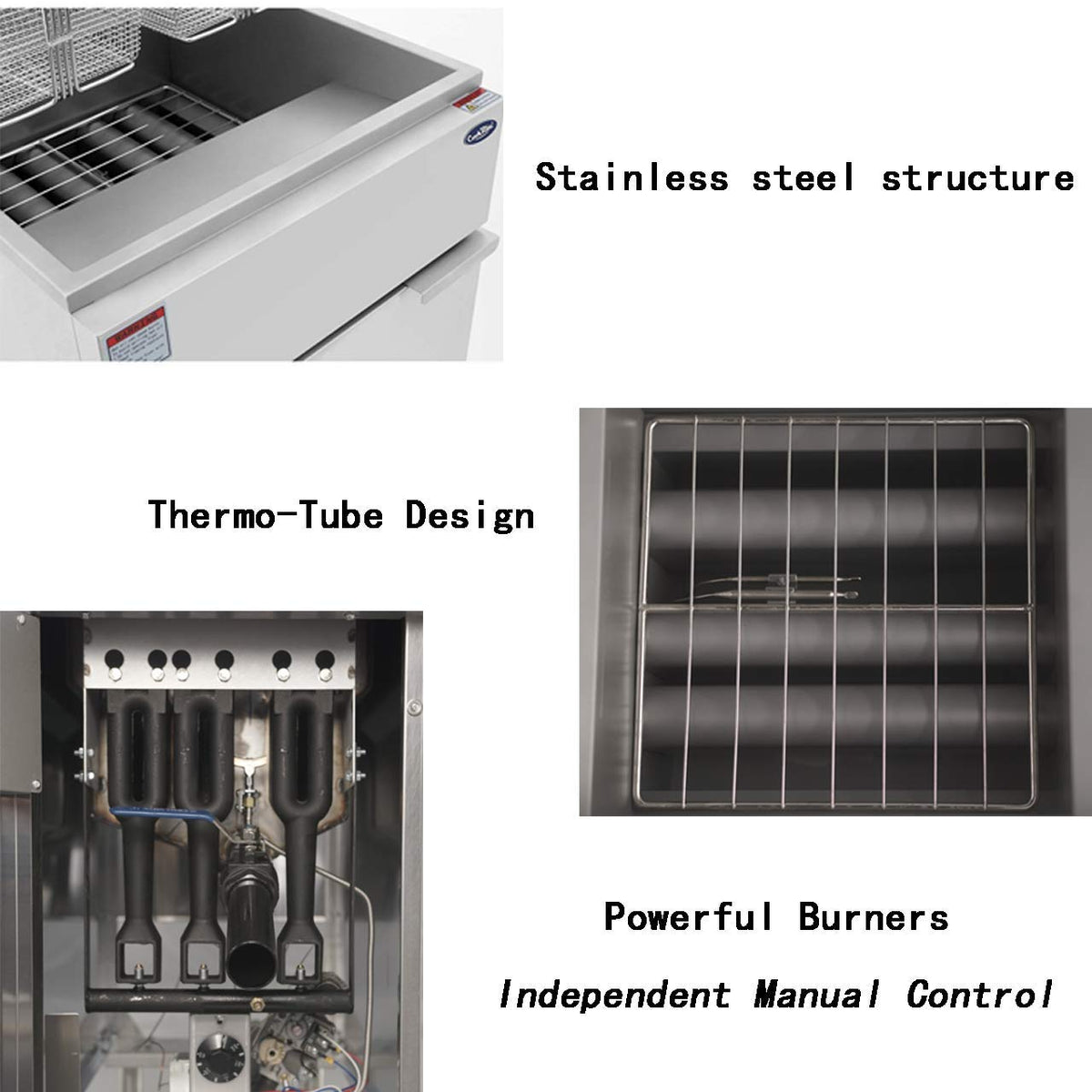 Atosa ATFS-40 Commercial Fryer by Cook Rite – Stainless Steel, Model ATFS-40(LP)