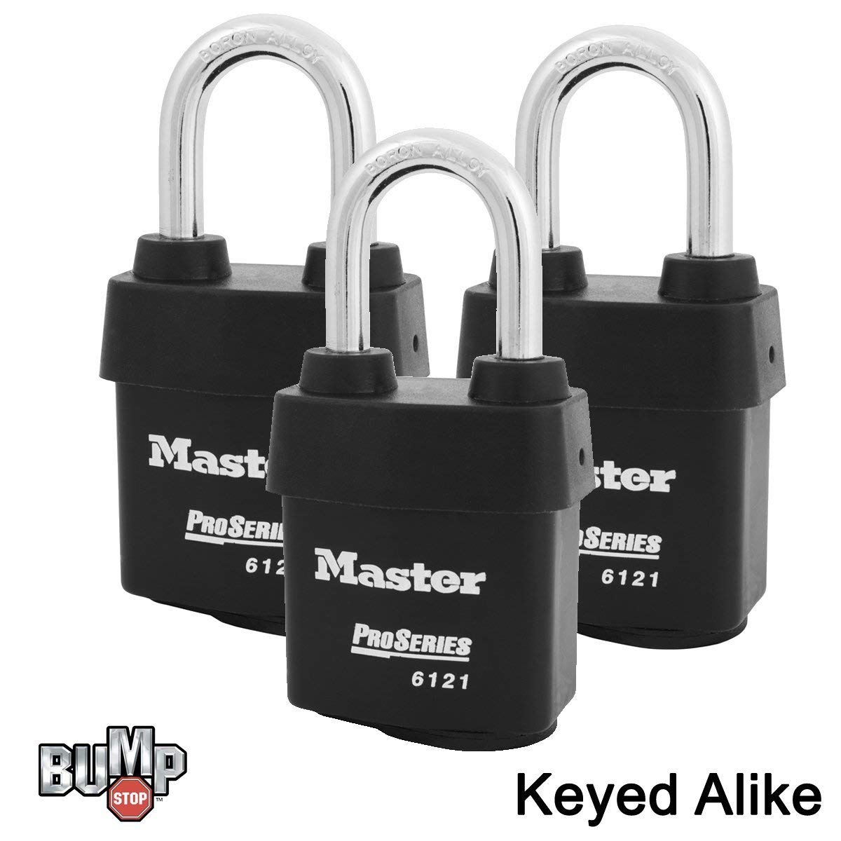 Master Lock 3 Pack / Black / 1 Keyed Padlocks