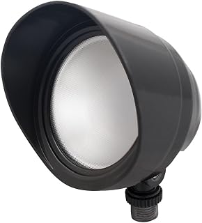 RAB Lighting Bullet Outdoor LED Floodlight - Dual Head Energy-Efficient 12W/Head - 1,914 Lumens -Aluminum Housing-Security & Landscape Light - Adjustable Beam-Bronze/White/Green/Black Finish