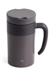 Stainless Tea Tumbler with Handle by Zojirushi – 16 Ounces, Stainless Steel, Brown, Model SE-KAE48TA