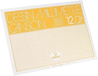 Canson 92997 Set of 12 Metallic Millimetric Resistive Paper 90 g A4 297 x 210 mm