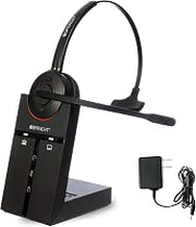 Spracht HS-3010 DECT USB Softphone Wireless Headset with Base Station| Headphones with Microphone, with Noise-Canceling Mic | Wireless Work Headset for PC, MAC, Laptops