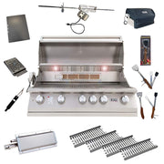 Lion 40-Inch Natural Gas Grill L90000 with 4 Ceramic Tubes w/ Flame Tray and Searing Burner and 5 in 1 Tool Set Best of Backyard Package Deal by Lion Premium Grills – Model bbq
