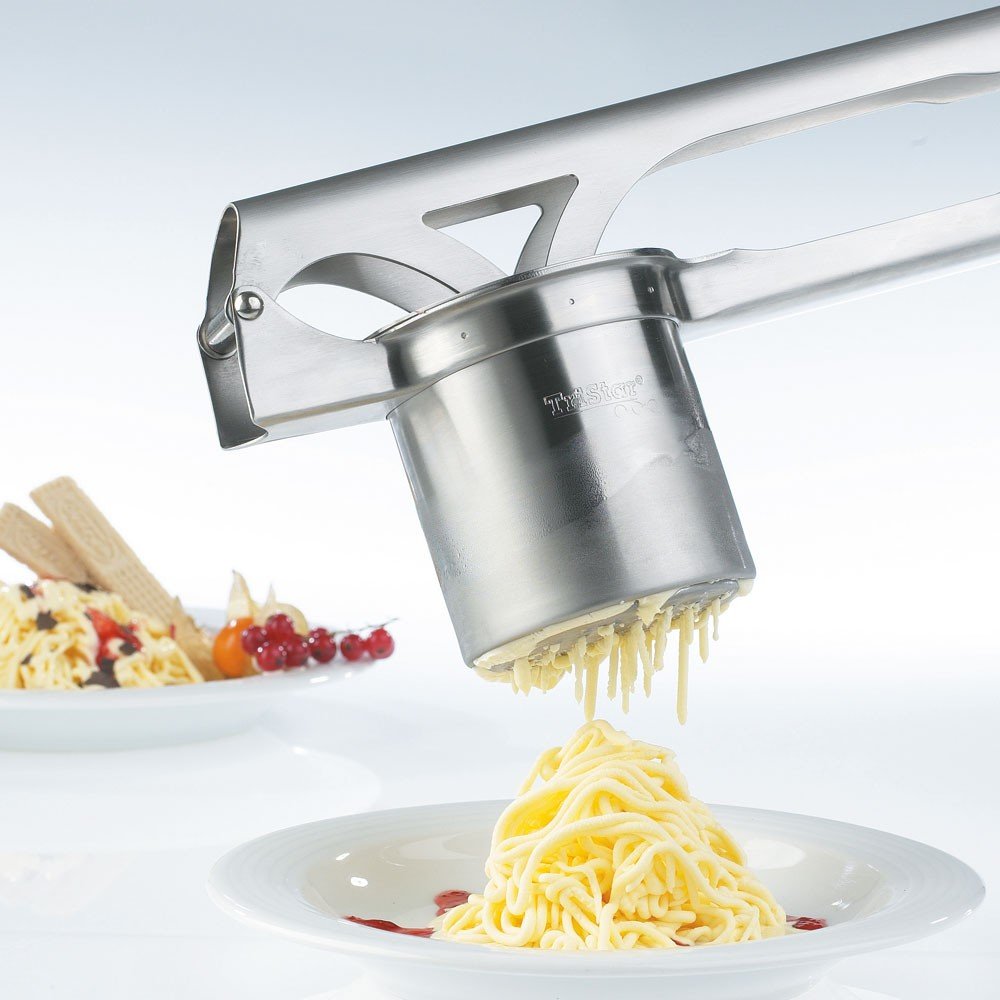Potato & Spaetzle Press TRI Star by GEFU – Stainless Steel, Silver, Model 116088