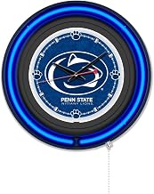 Holland Bar Stool Clk15BKPennSt NCAA 15 in. Dia. Pennsylvania State University Double Neon Wall Clock Black