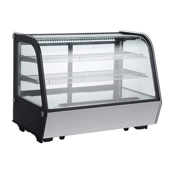 34" COUNTERTOP REFRIGERATED DISPLAY WITH 160 L CAPACITY by Omcan – 34x22x27, 160.0 liters, Glass, stainless steel, Model 44630