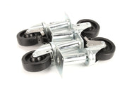 Caster,9 Set W/Hardware (Jarvis) - Genuine OEM Replacement Part by Pitco – Metal, Black, Model B3901504