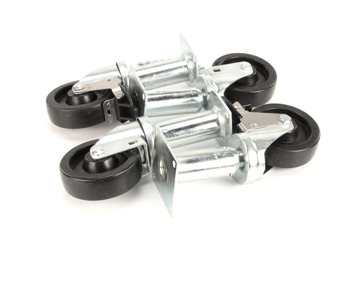 Caster,9 Set W/Hardware (Jarvis) - Genuine OEM Replacement Part by Pitco – Metal, Black, Model B3901504