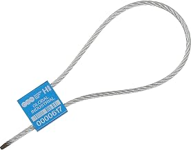 Global Industrial Metal Cable Seal, 1/8"x12"L, Blue, 50/Pack