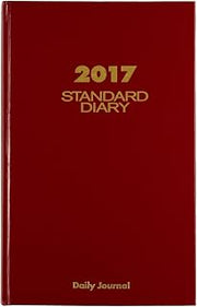 AT-A-GLANCE Diary 2017, Daily, Standard, 7-11/16 x 12-1/8", Red (SD37713)