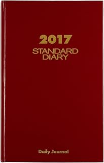 AT-A-GLANCE Diary 2017, Daily, Standard, 7-11/16 x 12-1/8", Red (SD37713)