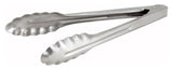 Coiled Spring Extra Heavyweight Stainless Steel Utility Tong by Winco – Medium, Stainless Steel, Model UT-9HT
