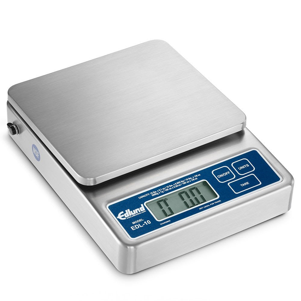 HD S/S Digital Scale with Rechargeable Battery Pack by Edlund – 9.00x6.00x13.00, In Description, Check Images, Model EDL-10 OP