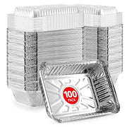 Stock Your Home 2 lb / 100 Pack / Silver Disposable Cookware
