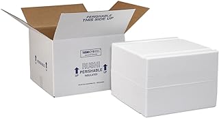 Polar Tech XM6C Thermo Chill Expand-em Series Insulated Carton with Foam Shipper, Interior Dimension - 12-3/4" Length x 12-3/4" Width x 12-1/2" Depth
