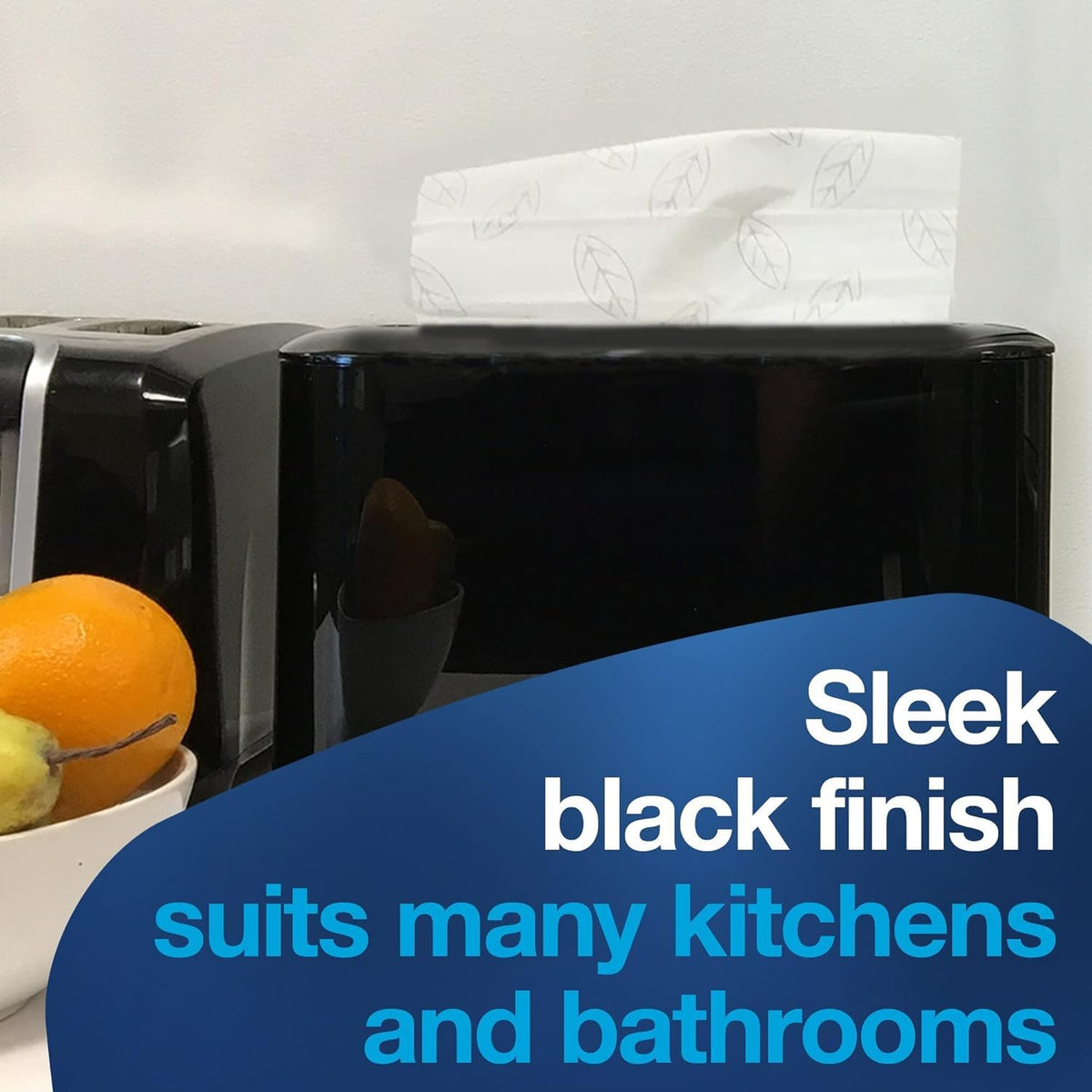 Xpress Paper Towel Dispenser Black H by Tork – H2/H23, Plastic, Black, Model 302028