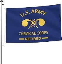 US Chemical Corps Retired Premium 5x8ft Double-Sided Flags with 2 Brass Grommets - All Weathe