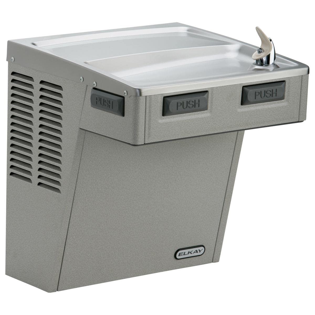 Wall Mount Mechanical Activation ADA Cooler Filtered Refrigerated Light Gray Granite by Elkay – 1.25, Stainless Steel, Light Gray Granite, Model LMABF8L