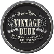 Creative Converting Vintage Dude Round Dessert Plates , 8 count (Pack of 1)