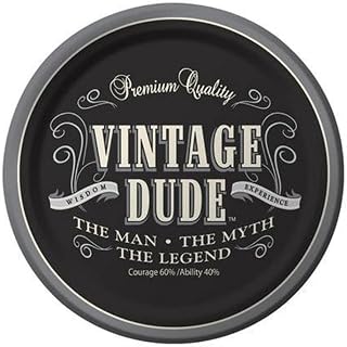 Creative Converting Vintage Dude Round Dessert Plates , 8 count (Pack of 1)