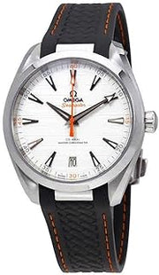 Omega Seamaster Aqua Terra Teak Silver Dial Mens Watch on Grey Rubber Strap 220.12.41.21.02.002