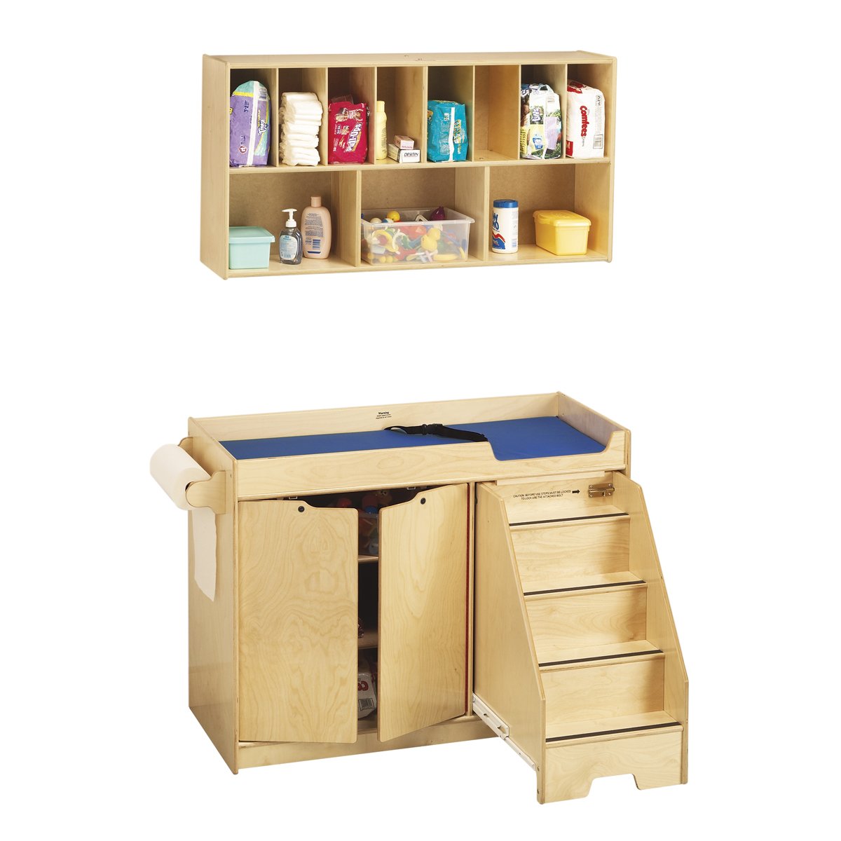 Changing Table with Stairs Combo by Jonti-Craft – Birch, Pack of 2, Model 5143JC