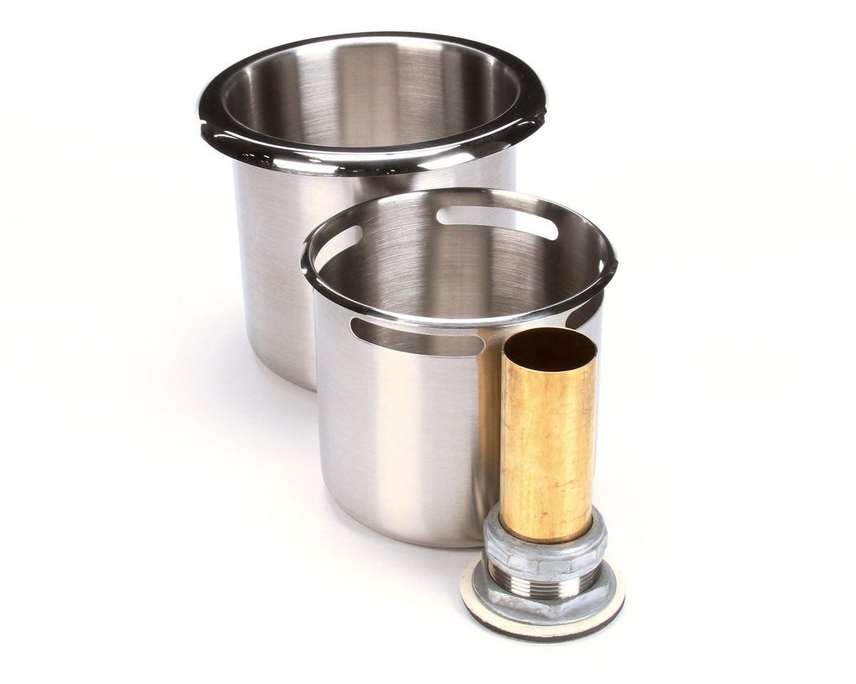 Dipperwell Bowl and Drain Assembly by T&S Brass – not_applicable, 26.5 liters_per_minute, Stainless Steel, White, Model 006678-45