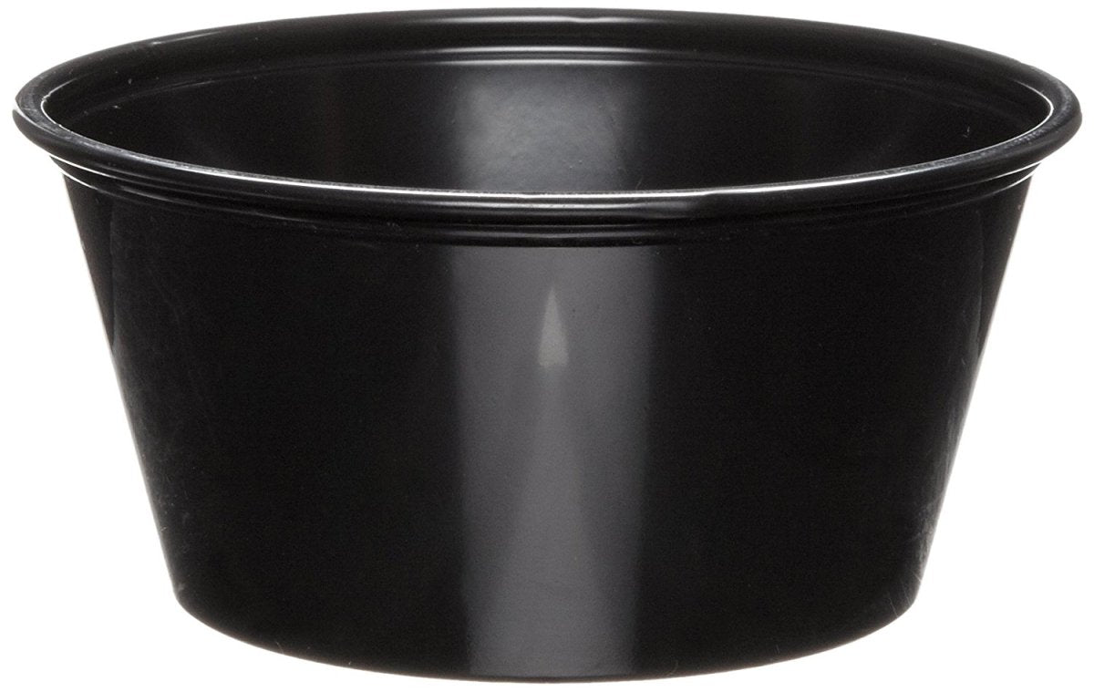 Dart P325BLK CPC 3.25 oz Souffle Plastic Cup, Black - Case of 2500